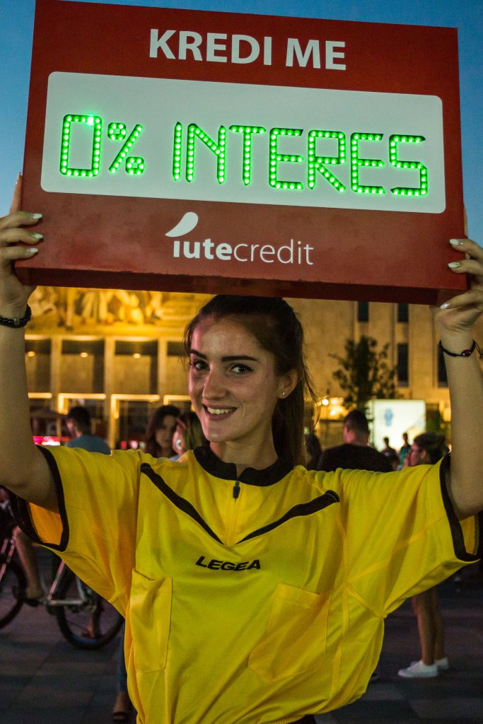 IuteCredit Albania Unconventional Cheering at Tirana Fan Zone