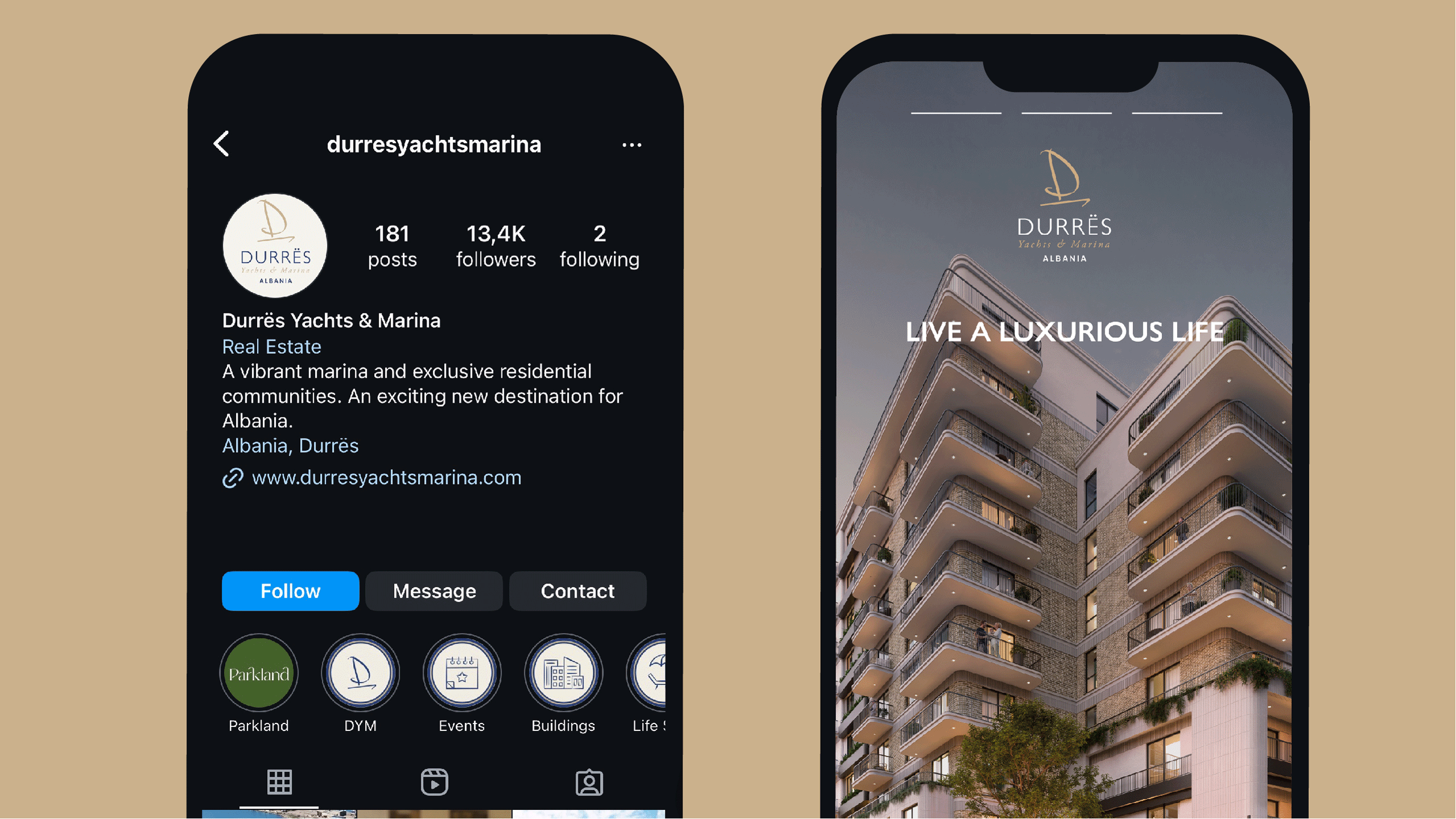 durres yachts marina social media stories